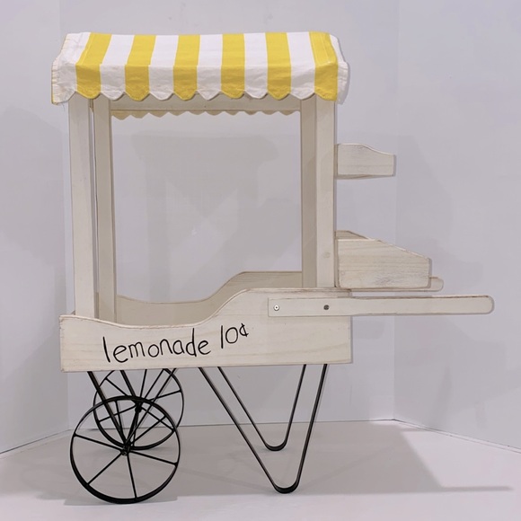 Other - Vintage 27" Lemonade Cart With Shelves And Movable Wheels